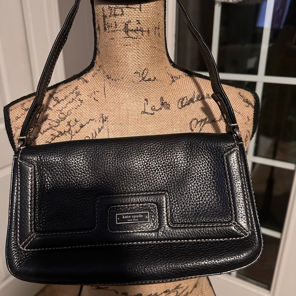 Kate Spade black pebble leather shoulder bag
